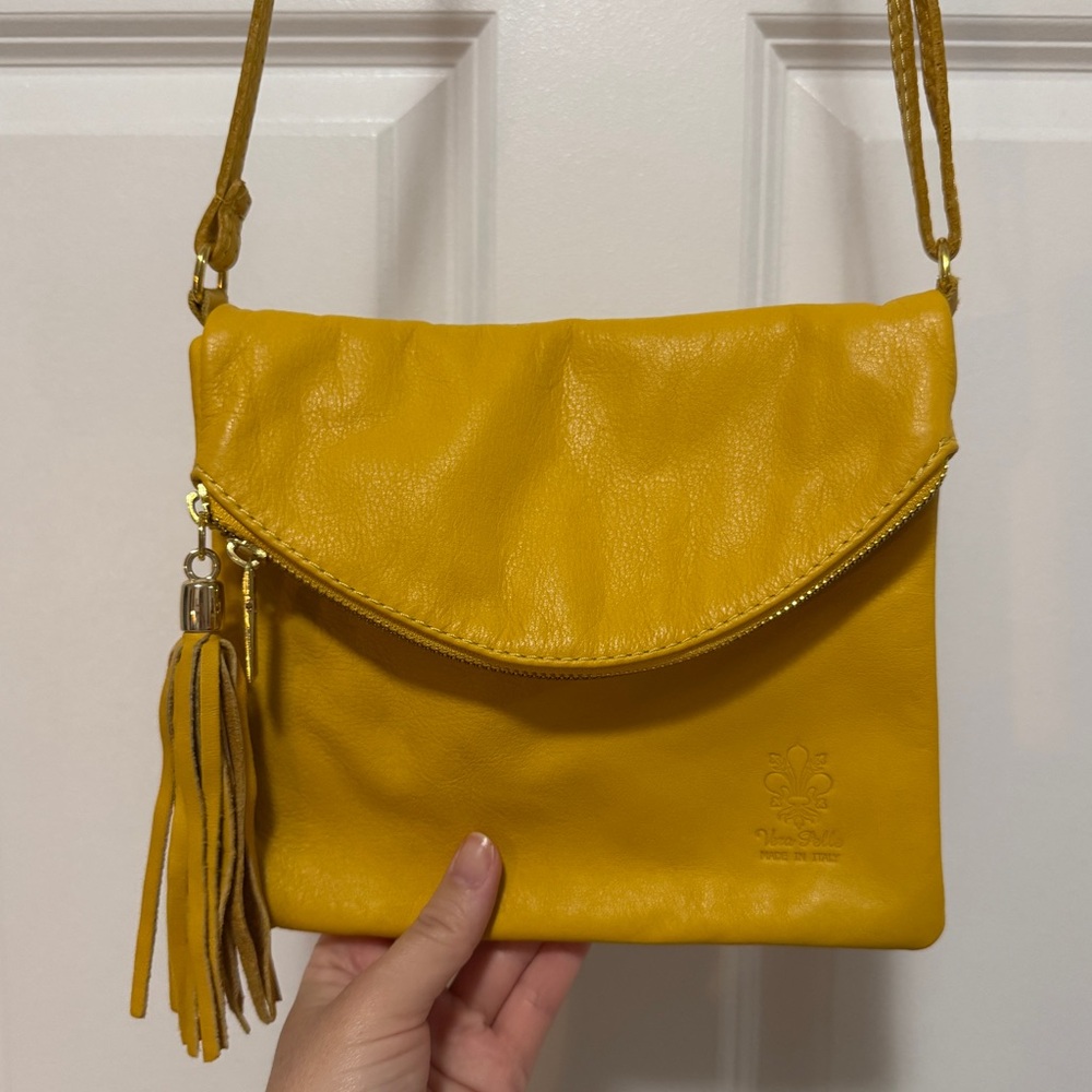 Saffron yellow crossbody purse